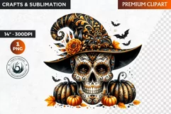 Sugar Skull clipart, Day of the Dead Clipart, halloween Product Image 1