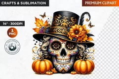 Sugar Skull clipart, Day of the Dead Clipart, halloween Product Image 1