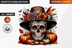 Sugar Skull clipart, Day of the Dead Clipart, halloween Product Image 1