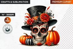 Sugar Skull clipart, Day of the Dead Clipart, halloween Product Image 1