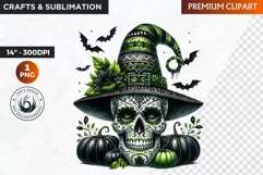 Sugar Skull clipart, Day of the Dead Clipart, halloween Product Image 1