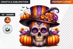Sugar Skull clipart, Day of the Dead Clipart, halloween Product Image 1