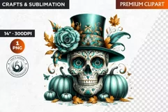 Sugar Skull clipart, Day of the Dead Clipart, halloween Product Image 1