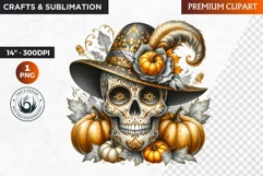 Sugar Skull clipart, Day of the Dead Clipart, halloween Product Image 1