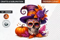 Sugar Skull clipart, Day of the Dead Clipart, halloween Product Image 1