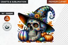 Sugar Skull clipart, Day of the Dead Clipart, halloween Product Image 1