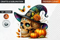 Sugar Skull clipart, Day of the Dead Clipart, halloween Product Image 1