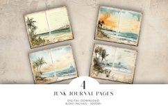 Beach Junk Journal Digital Paper Bi-fold Product Image 1