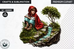 Little Red Riding Hood Clipart, Fairytale clipart, Grimm Product Image 1