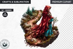 Little Red Riding Hood Clipart, Fairytale clipart, Grimm Product Image 1
