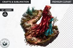 Little Red Riding Hood Clipart, Fairytale clipart, Grimm Product Image 1