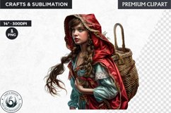 Little Red Riding Hood Clipart, Fairytale clipart, Grimm Product Image 1