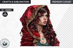 Little Red Riding Hood Clipart, Fairytale clipart, Grimm Product Image 1