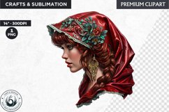 Little Red Riding Hood Clipart, Fairytale clipart, Grimm Product Image 1