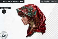 Little Red Riding Hood Clipart, Fairytale clipart, Grimm Product Image 1