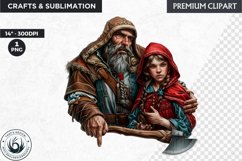 Little Red Riding Hood Clipart, Fairytale clipart, Grimm Product Image 1