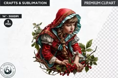 Little Red Riding Hood Clipart, Fairytale clipart, Grimm Product Image 1