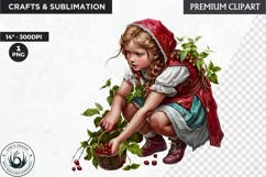 Little Red Riding Hood Clipart, Fairytale clipart, Grimm Product Image 1