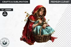 Little Red Riding Hood Clipart, Fairytale clipart, Grimm Product Image 1