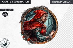 Little Red Riding Hood Clipart, Fairytale clipart, Grimm Product Image 1