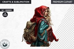 Little Red Riding Hood Clipart, Fairytale clipart, Grimm Product Image 1