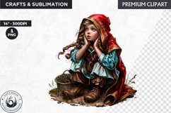 Little Red Riding Hood Clipart, Fairytale clipart, Grimm Product Image 1
