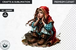 Little Red Riding Hood Clipart, Fairytale clipart, Grimm Product Image 1