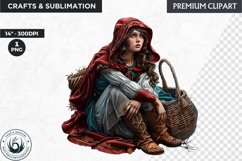 Little Red Riding Hood Clipart, Fairytale clipart, Grimm Product Image 1