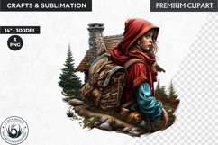 Little Red Riding Hood Clipart, Fairytale clipart, Grimm Product Image 1