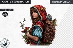 Little Red Riding Hood Clipart, Fairytale clipart, Grimm Product Image 1