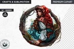 Little Red Riding Hood Clipart, Fairytale clipart, Grimm Product Image 1