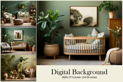 Living Room Couch Backdrops Sofa Summer Background Wallpaper Product Image 1