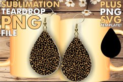 Leopard Print Elegance: Sparkling Teardrop Charm Product Image 1