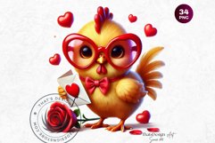 Valentine&#039;s day Animals Clipart set, Valentines day PNG,Love Product Image 10