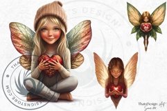Valentine&#039;s day Fairy Clipart set, Valentines day PNG,Love Product Image 9