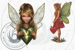 Valentine&#039;s day Fairy Clipart set, Valentines day PNG,Love Product Image 7