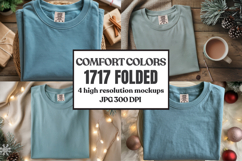 Comfort Colors 1717 Christmas Folded T-Shirt Mockup Product Image 1