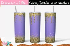 Pink and gold Valentines day 20 Oz. Skinny Tumbler Product Image 1