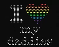 Rhinestone LGBT Parents Pride Heart SVG Template File Product Image 2