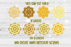 3D Mandala Layered svg Papercut SVG Zentangle tshirt design Product Image 3