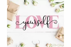 Love Yourself svg, Inspirational svg, Motivational svg Product Image 1