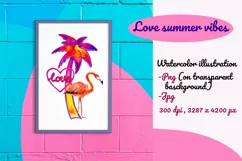 Summer vibes| Watercolor clipart PNG Product Image 2