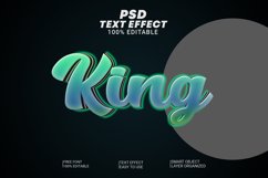 King 3d Editable Text Effect Style Product Image 1