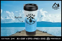 Kayaking SVG, Kayak Take Me Away, Mountains, Woman Kayaking Product Image 2