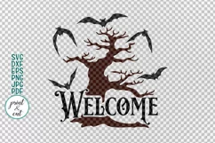 Trick or treat Welcome Halloween Halloween farmhouse sign Product Image 2