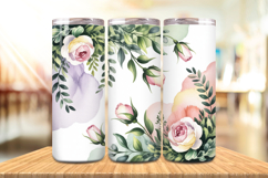 Valentine’s Day Rose &amp; Flowers Tumbler Wrap PNG Big Bundle Product Image 9