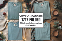 Comfort Colors 1717 Christmas Folded T-Shirt Mockup Product Image 1