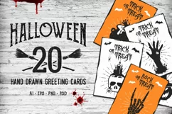 Halloween. 20 Greeting Cards - Free Design of The Week Product Image 1