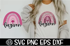 SVG - Forgiven - Rainbow - Cross - SVG PNG EPS DXF Product Image 1