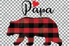 Bear family clipart. Plaid mama bear and family match shirt Product Image 7